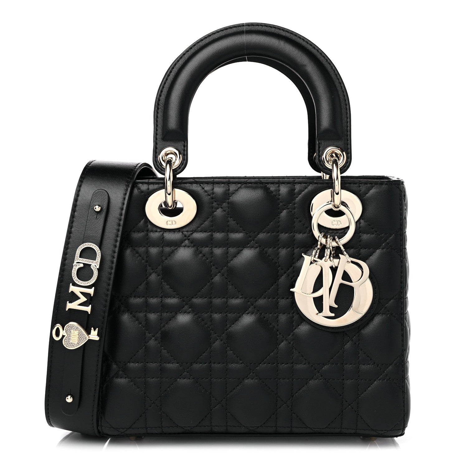 Christian Dior Lambskin Cannage Small My ABCDior Lady Dior Black 1 of 11