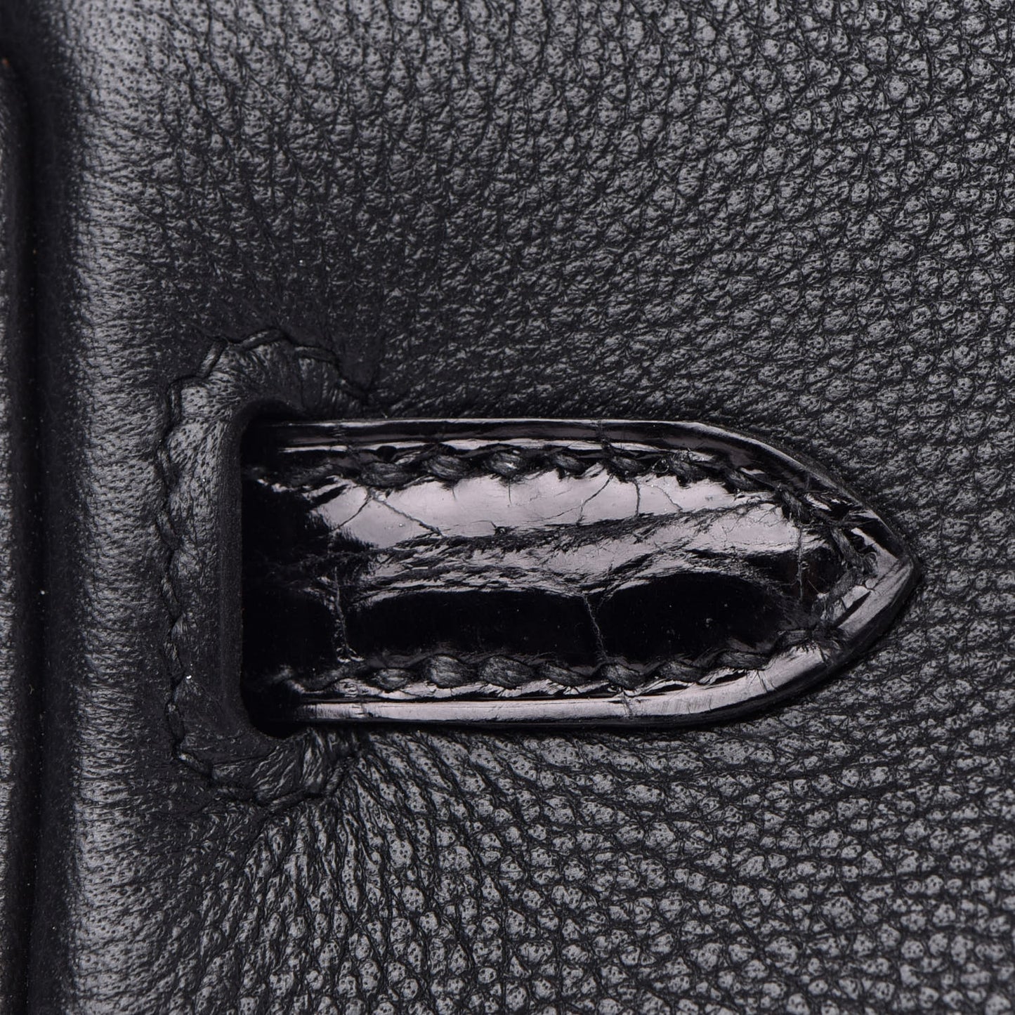Taurillon Novillo Shiny Niloticus Crocodile Birkin Touch 25 Black