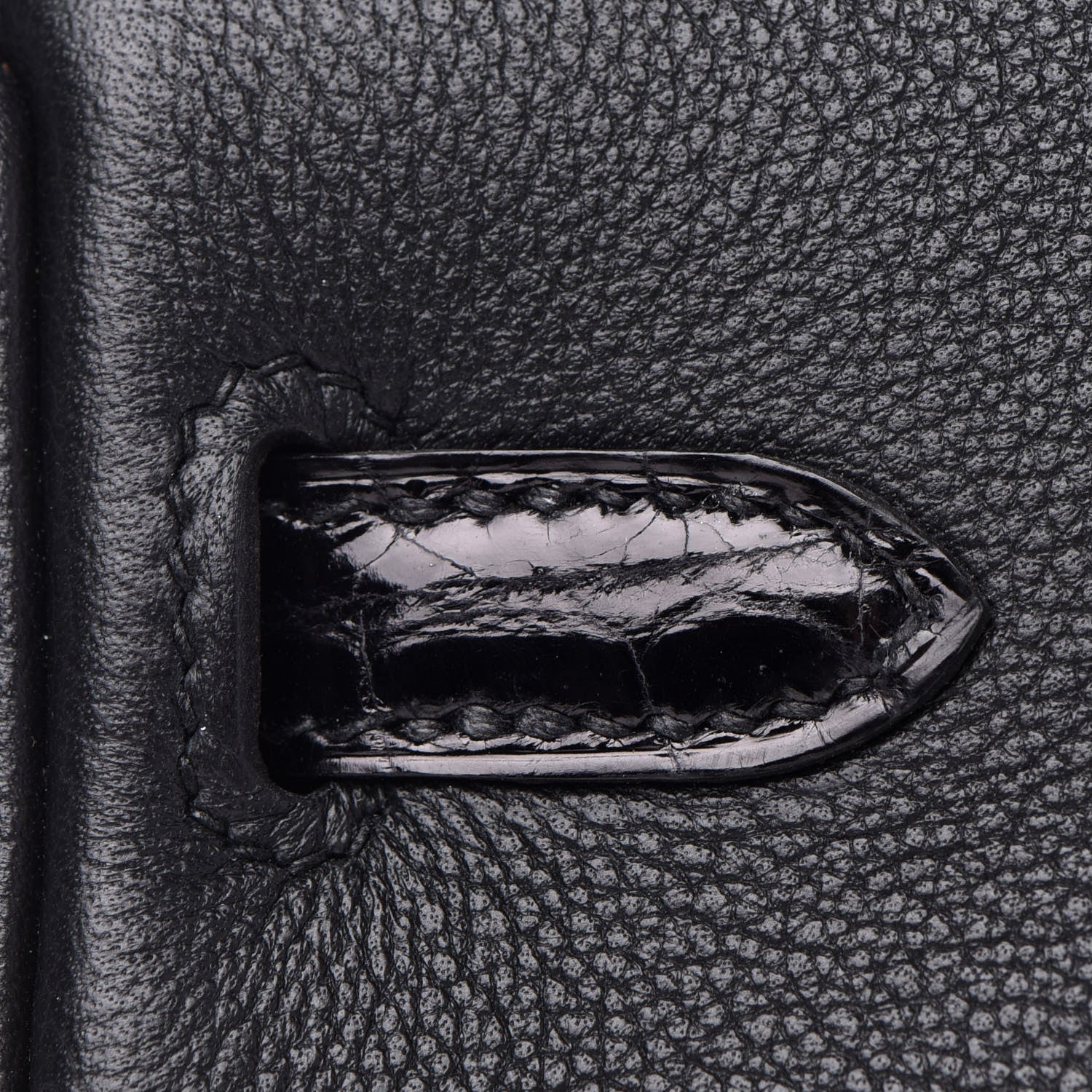 Hermes Taurillon Novillo Shiny Niloticus Crocodile Birkin Touch 25 Black 11 of 35