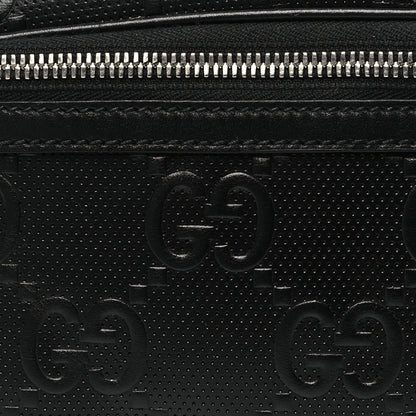 Gucci Calfskin GG Tennis Embossed Belt Bag Black 8 of 10