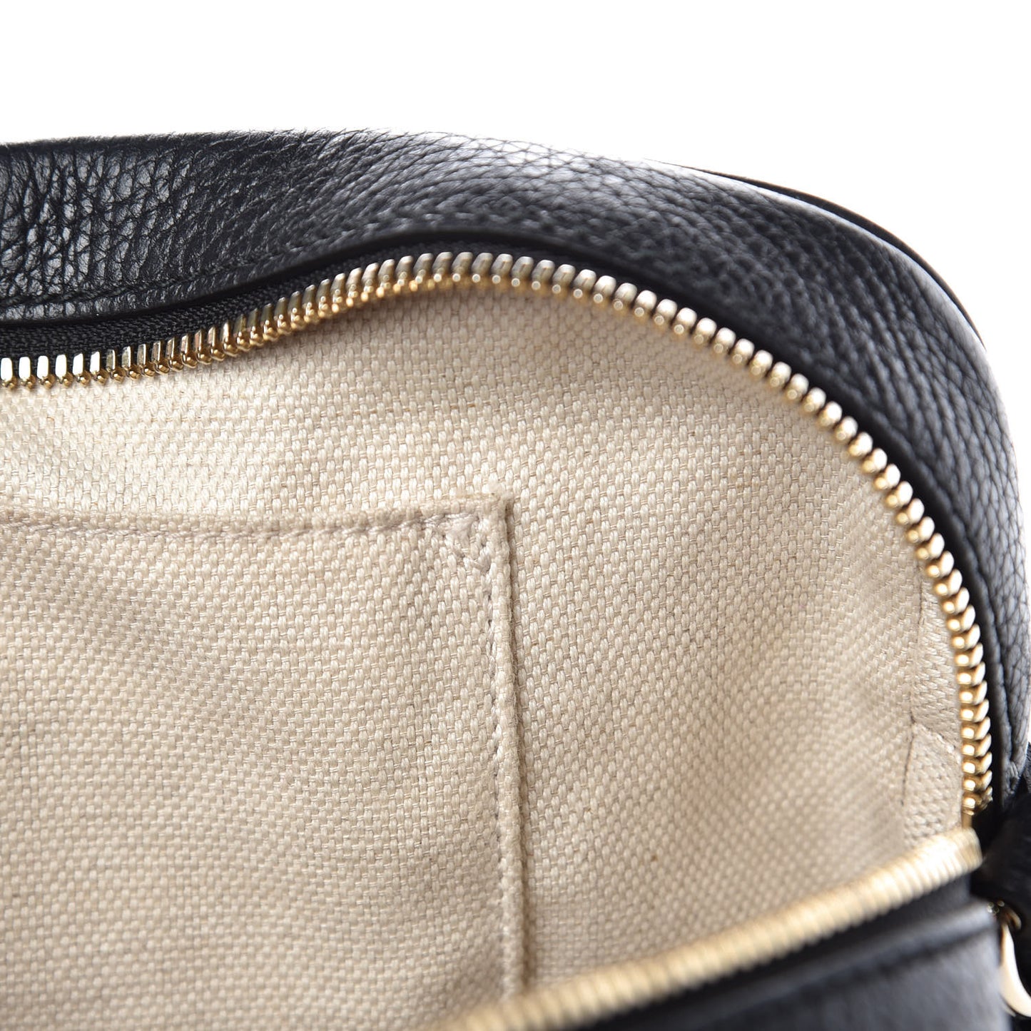 Pebbled Calfskin Small Soho Disco Bag Black