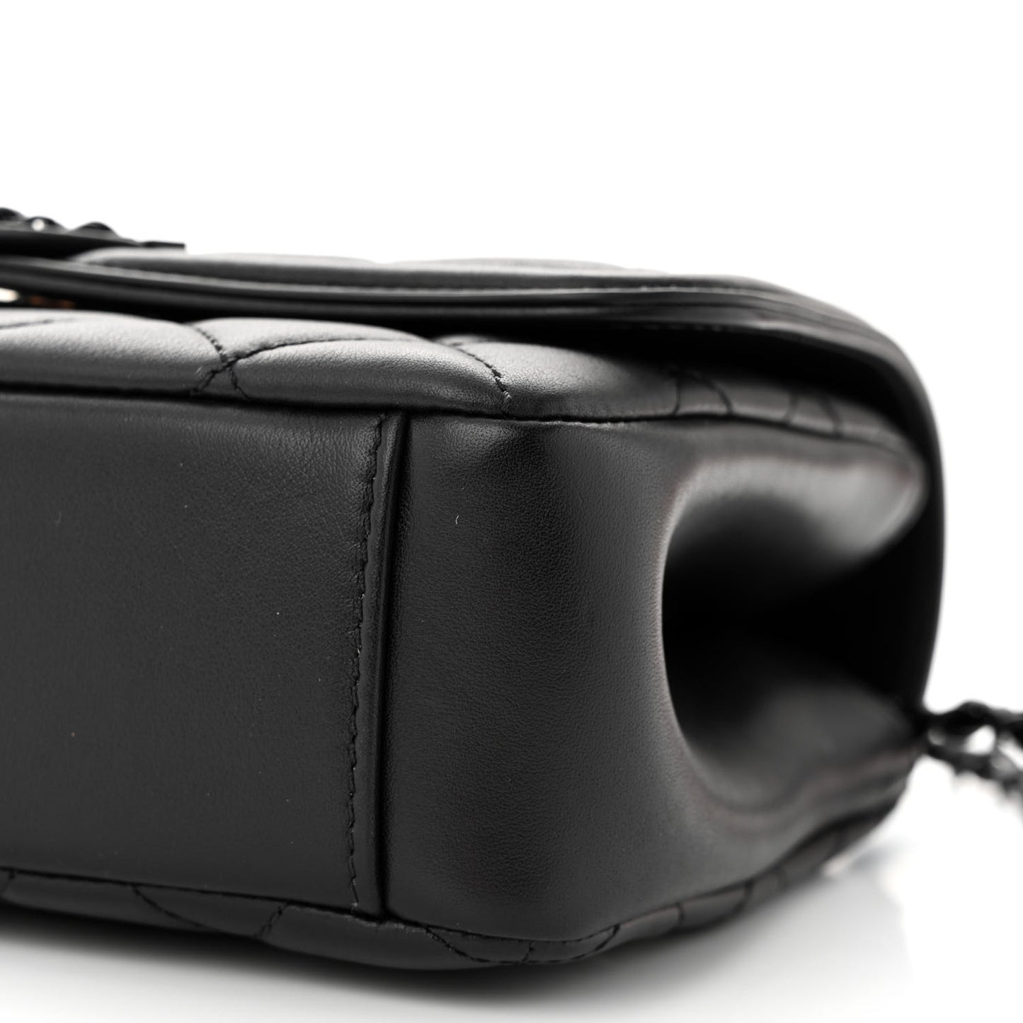 Lambskin Quilted Small CC Filigree Flap Black