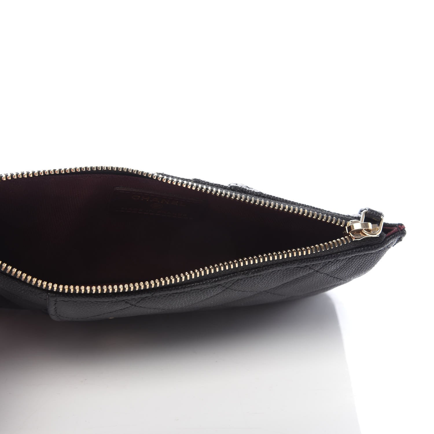 Chanel Caviar Quilted Classic Flat Wallet Pouch Black 5 of 7