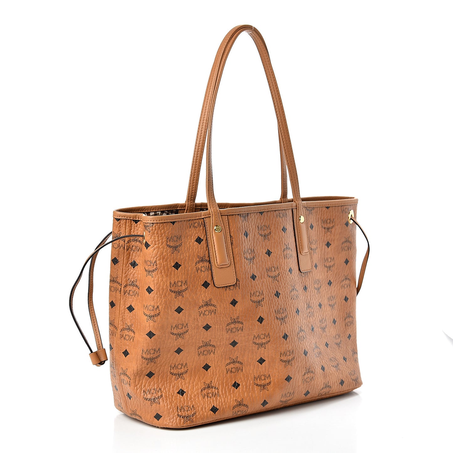 Visetos Medium Liz Reversible Shopper Tote Cognac