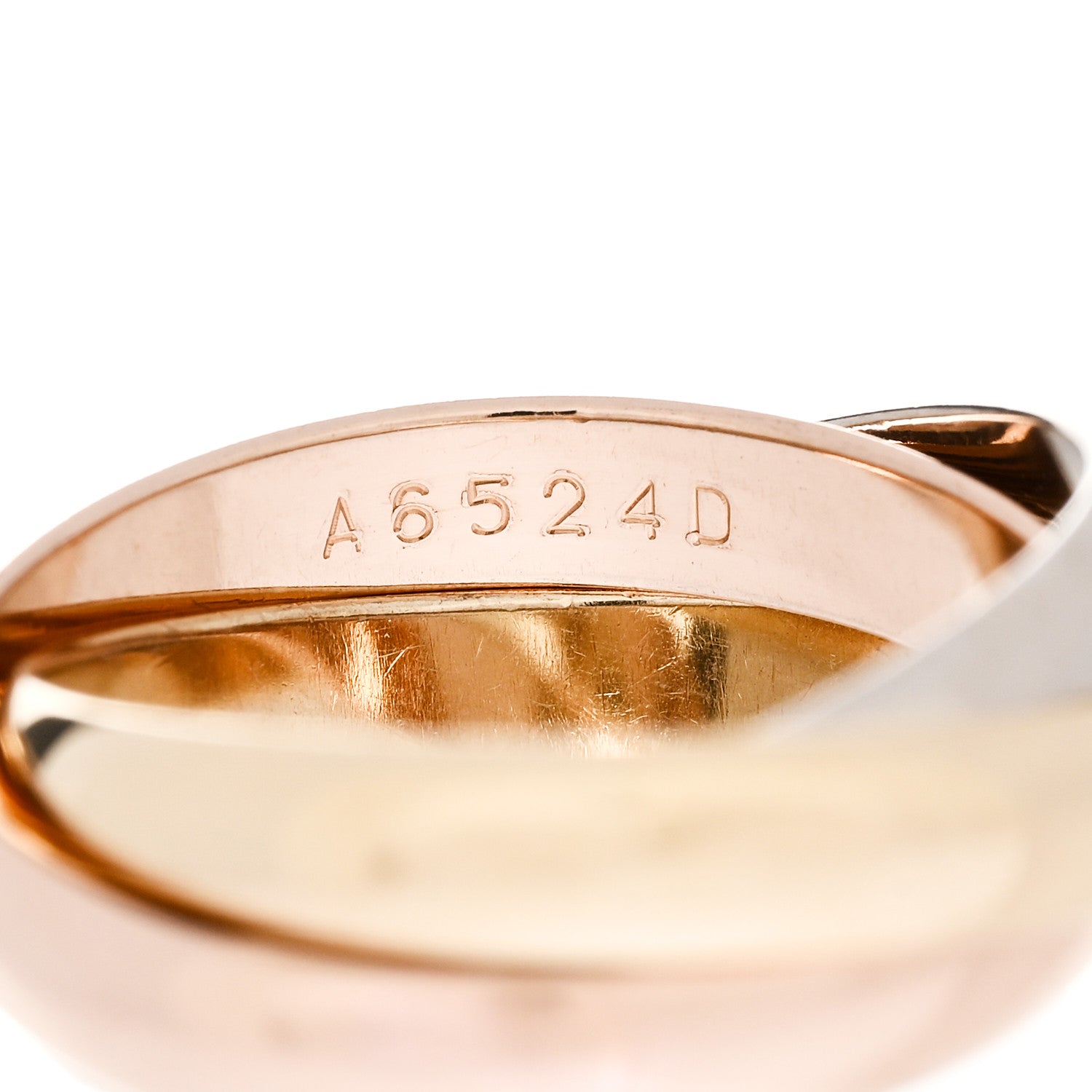 Cartier 18K Pink Yellow White Gold Classic Les Must De Cartier Trinity Ring 51 5.75 5 of 5