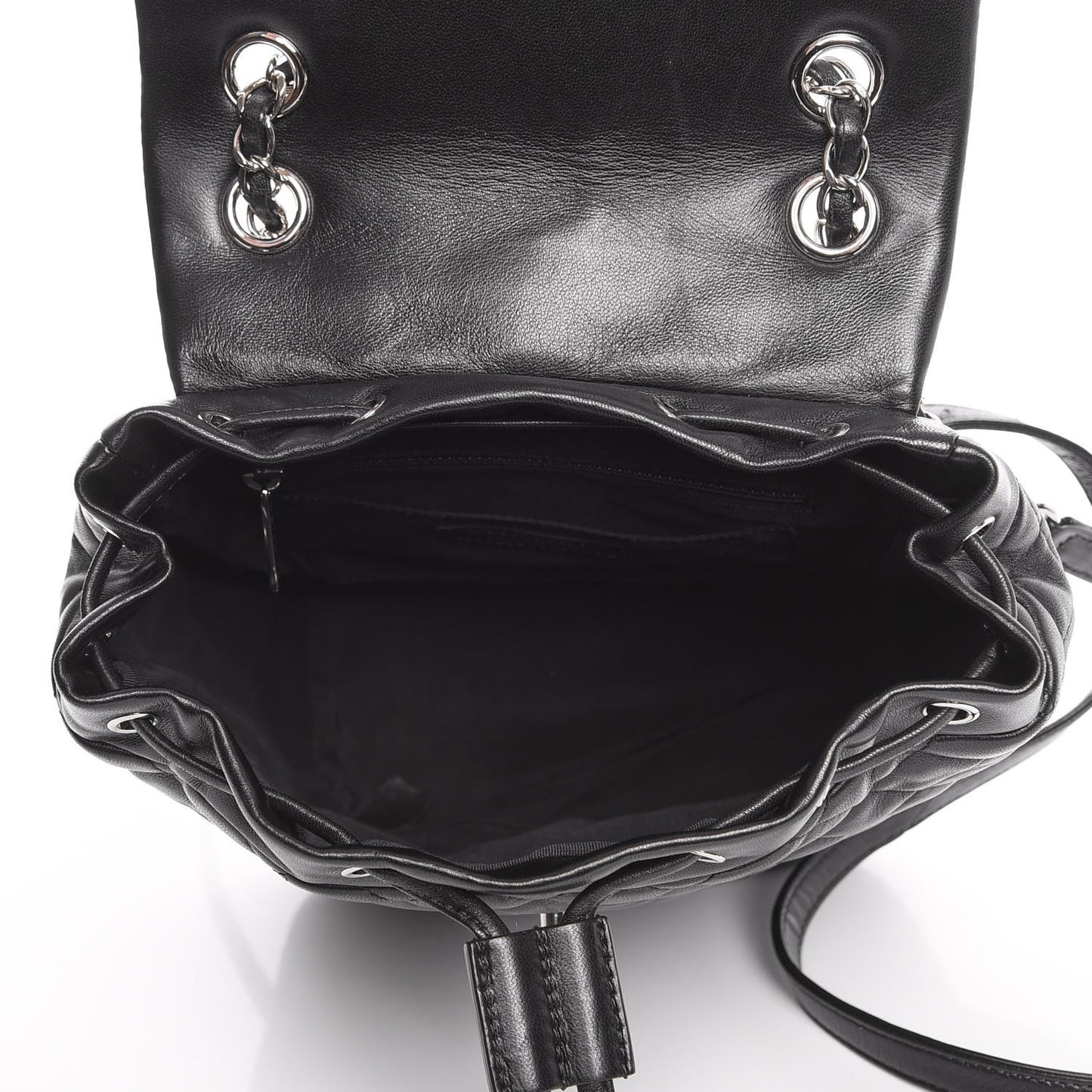 Lambskin Quilted Small Urban Spirit Backpack Black