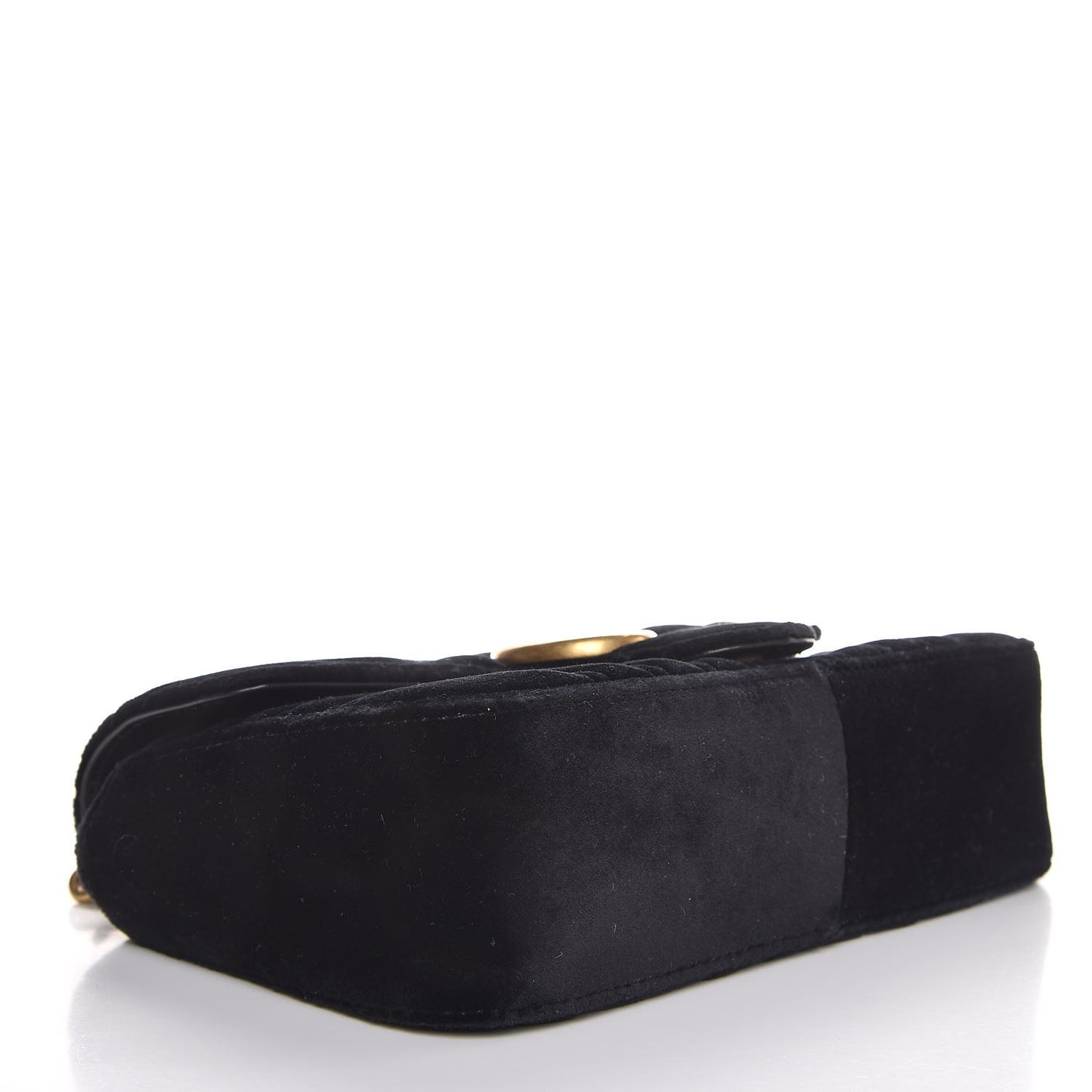 Velvet Matelasse Mini GG Marmont Shoulder Bag Black