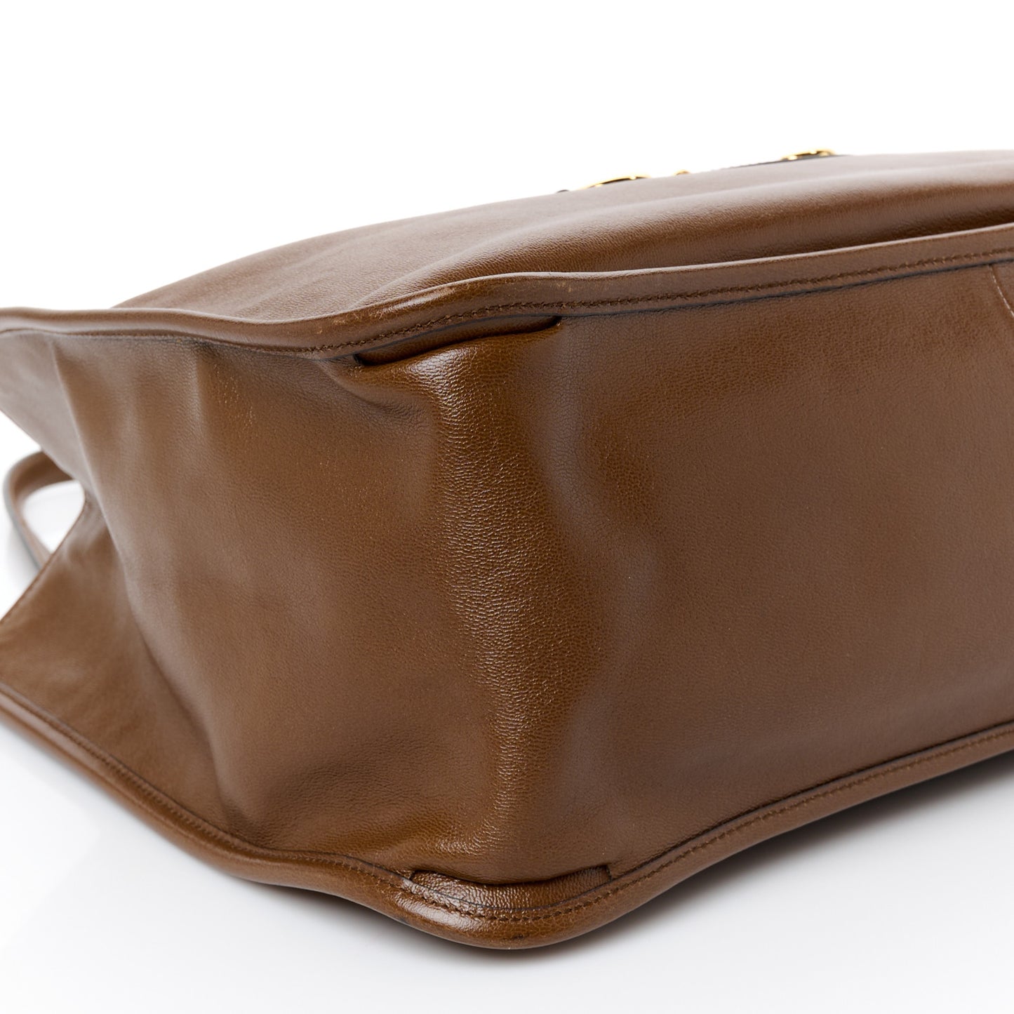 New Sakai Calfskin Lux Horsebit 1955 Tote Bag Brown Sugar