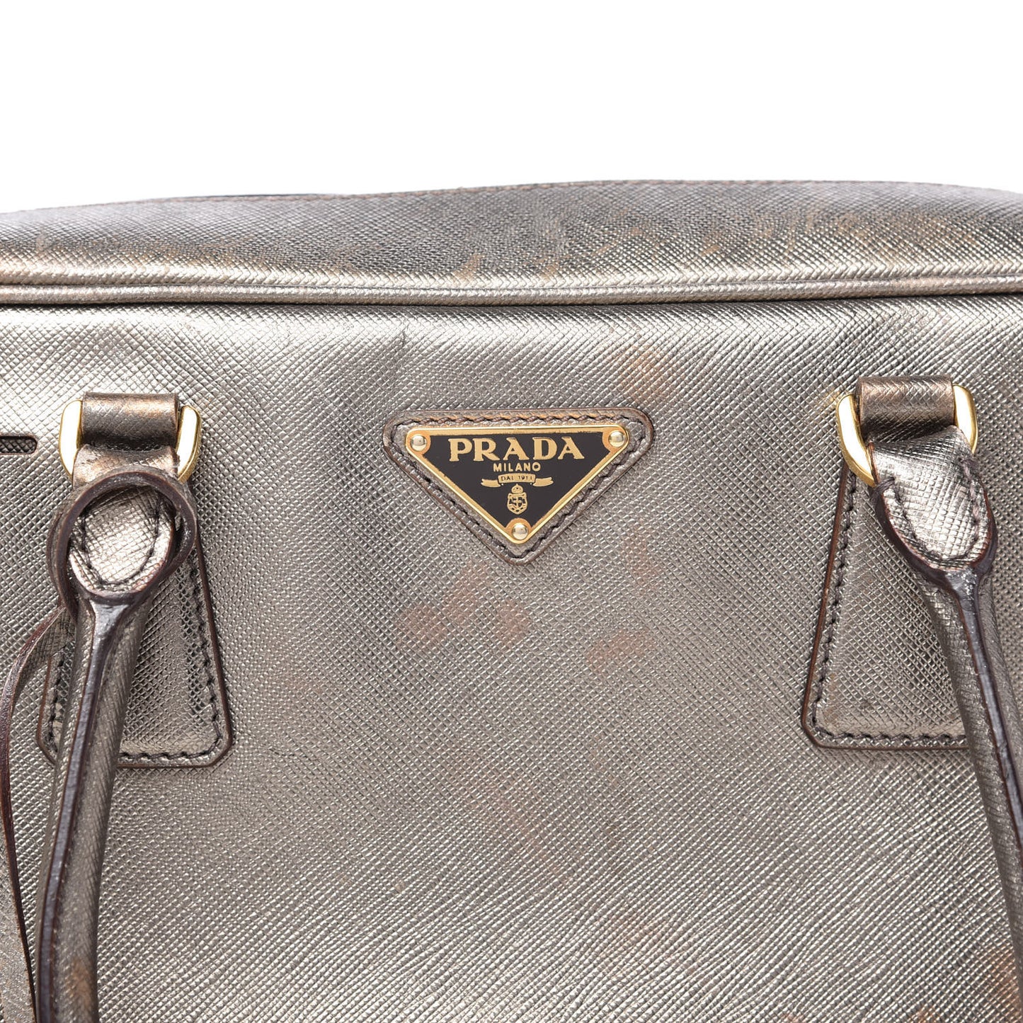 Metallic Saffiano Sport Bauletto Pirite