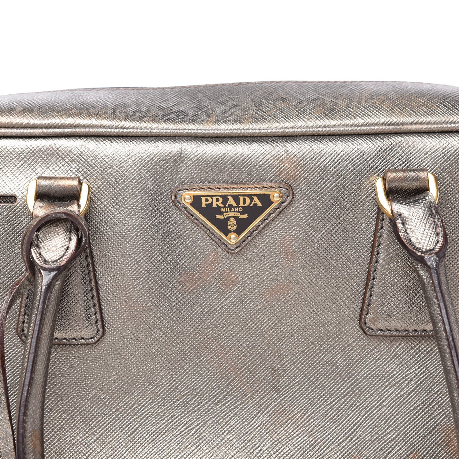 Prada Metallic Saffiano Sport Bauletto Pirite 10 of 10