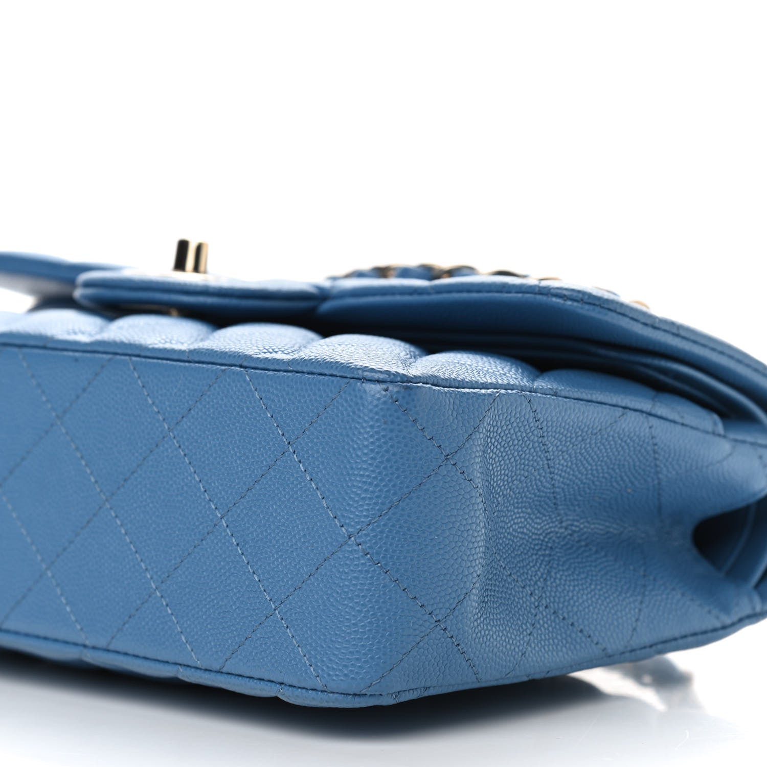 Chanel Caviar Quilted Small Double Flap Blue 9 of 10