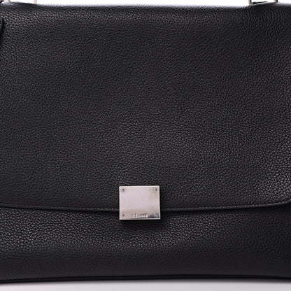 Celine Drummed Calfskin Suede Small Trapeze Black 7 of 9