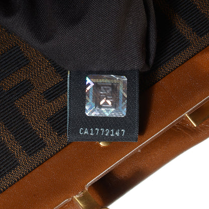 Fendi Corda Zucca Large Peekaboo Iconic Satchel Cognac 8 of 9