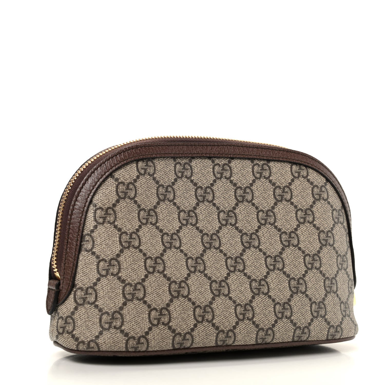 Gucci GG Supreme Monogram Textured Calfskin Web Large Ophidia Cosmetic Case Beige Ebony New Acero 3 of 11
