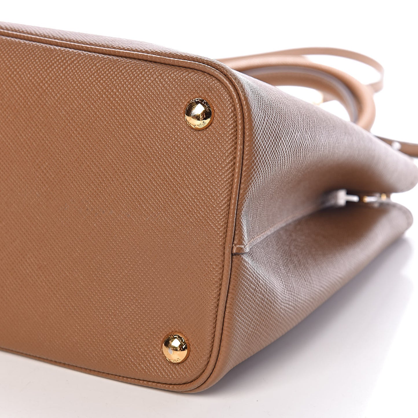 Saffiano Cuir Medium Double Bag Cannella Turchese