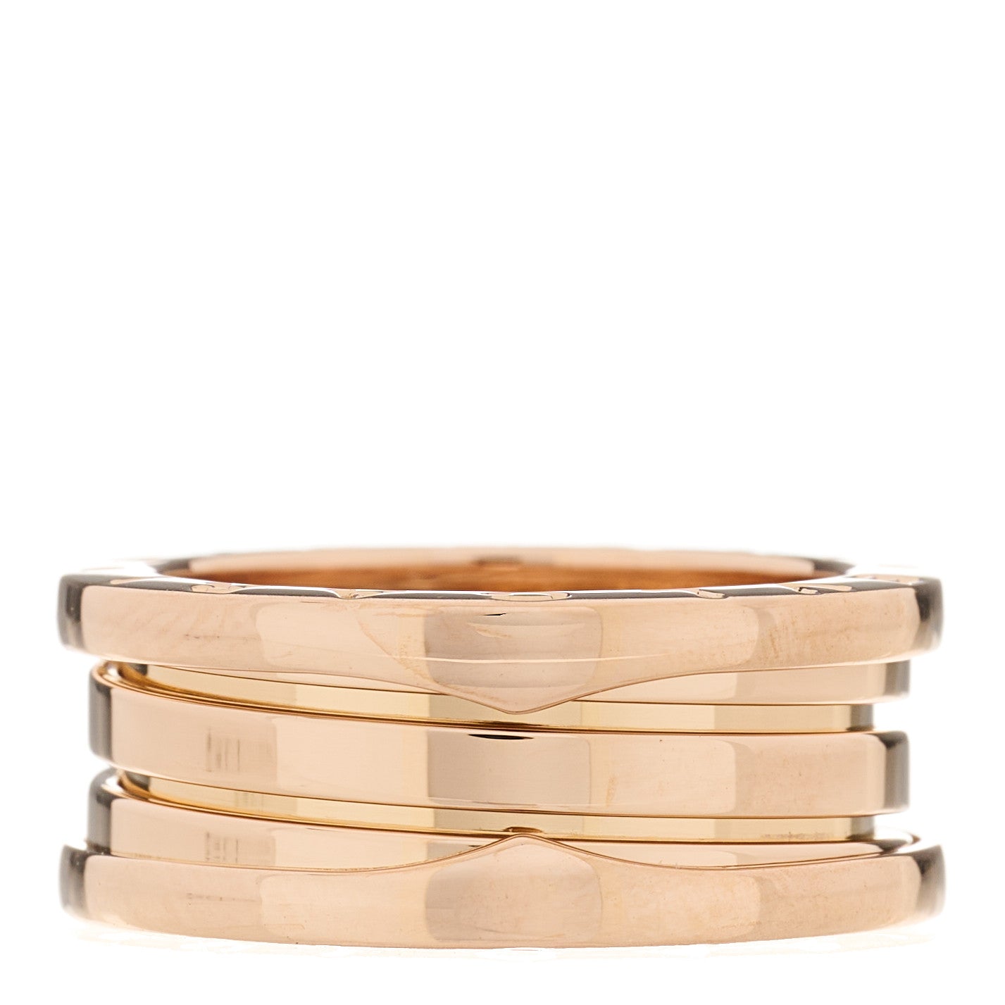 Bulgari 18K Rose Gold B.Zero1 Three-Band Ring 54 7 1 of 7