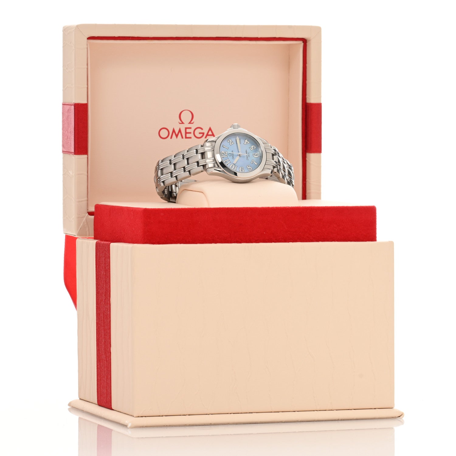 Omega Stainless Steel Blue Mother of Pearl 26mm Seamaster 120M Quartz Watch 2581.88 5 of 5