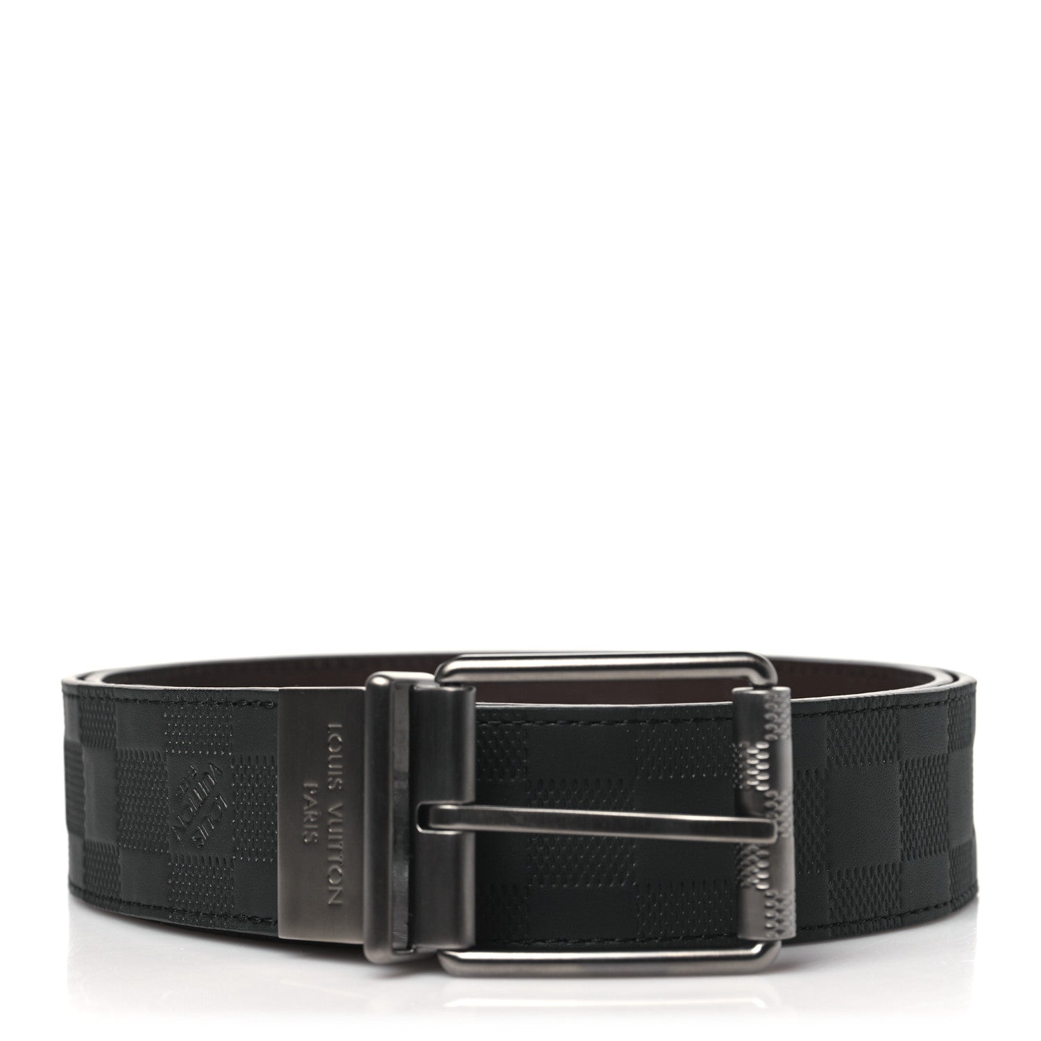 Louis Vuitton Damier Infini 40mm Reversible Belt 100 40 Black Brown 1 of 6