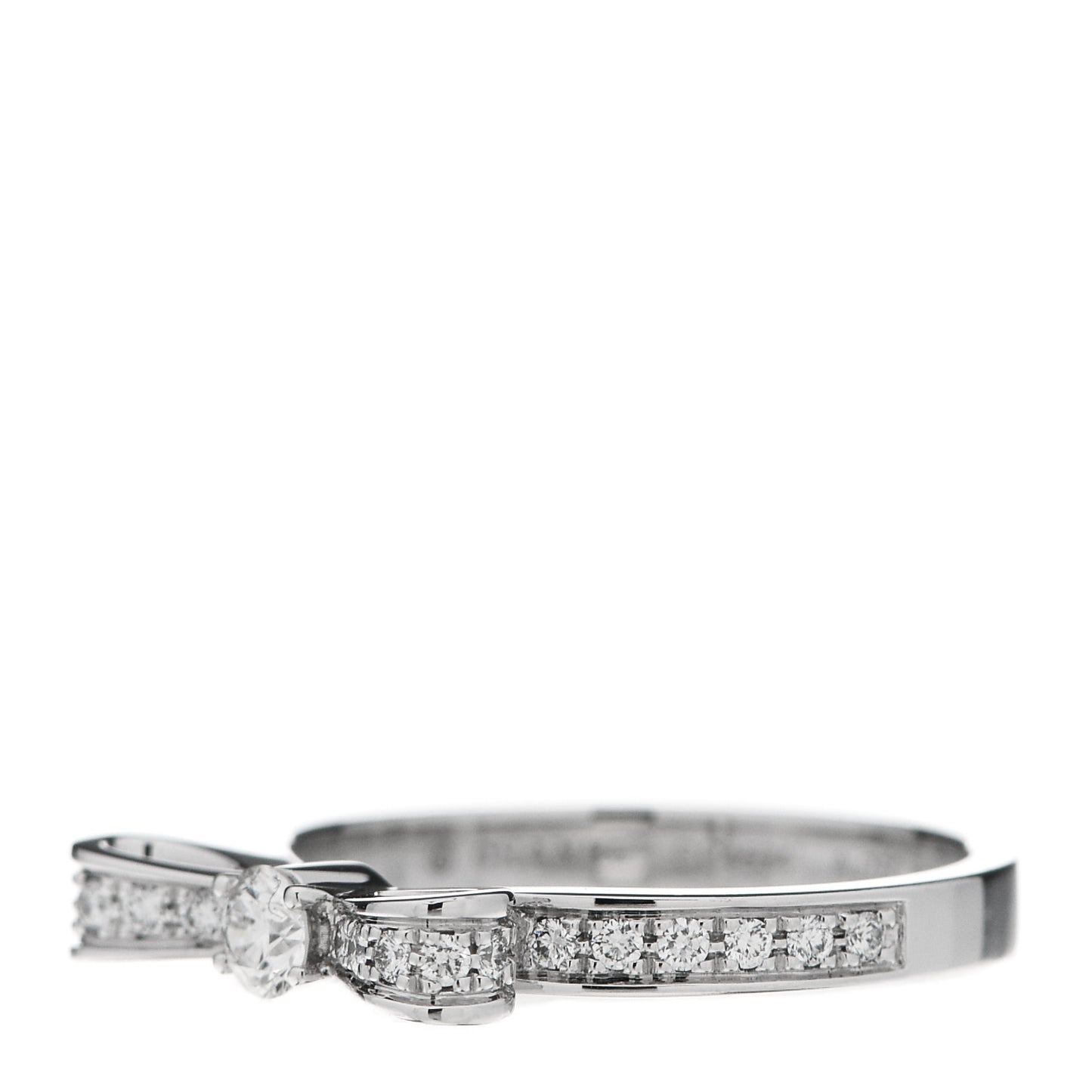 18K White Gold Diamond Ruban Ring 49 4.75