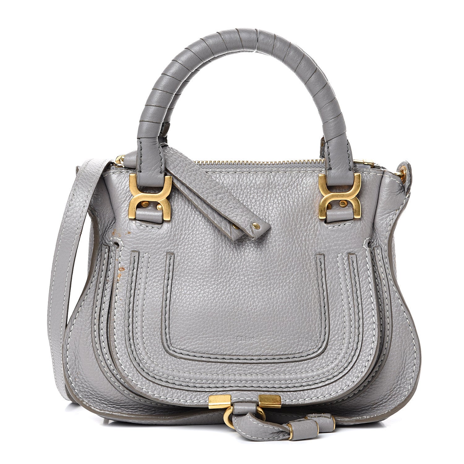 Chloe Calfskin Mini Marcie Satchel Cashmere Grey 1 of 22