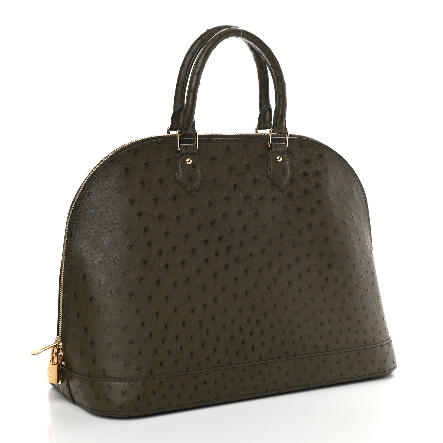 Louis Vuitton Ostrich Alma GM Olive 3 of 14