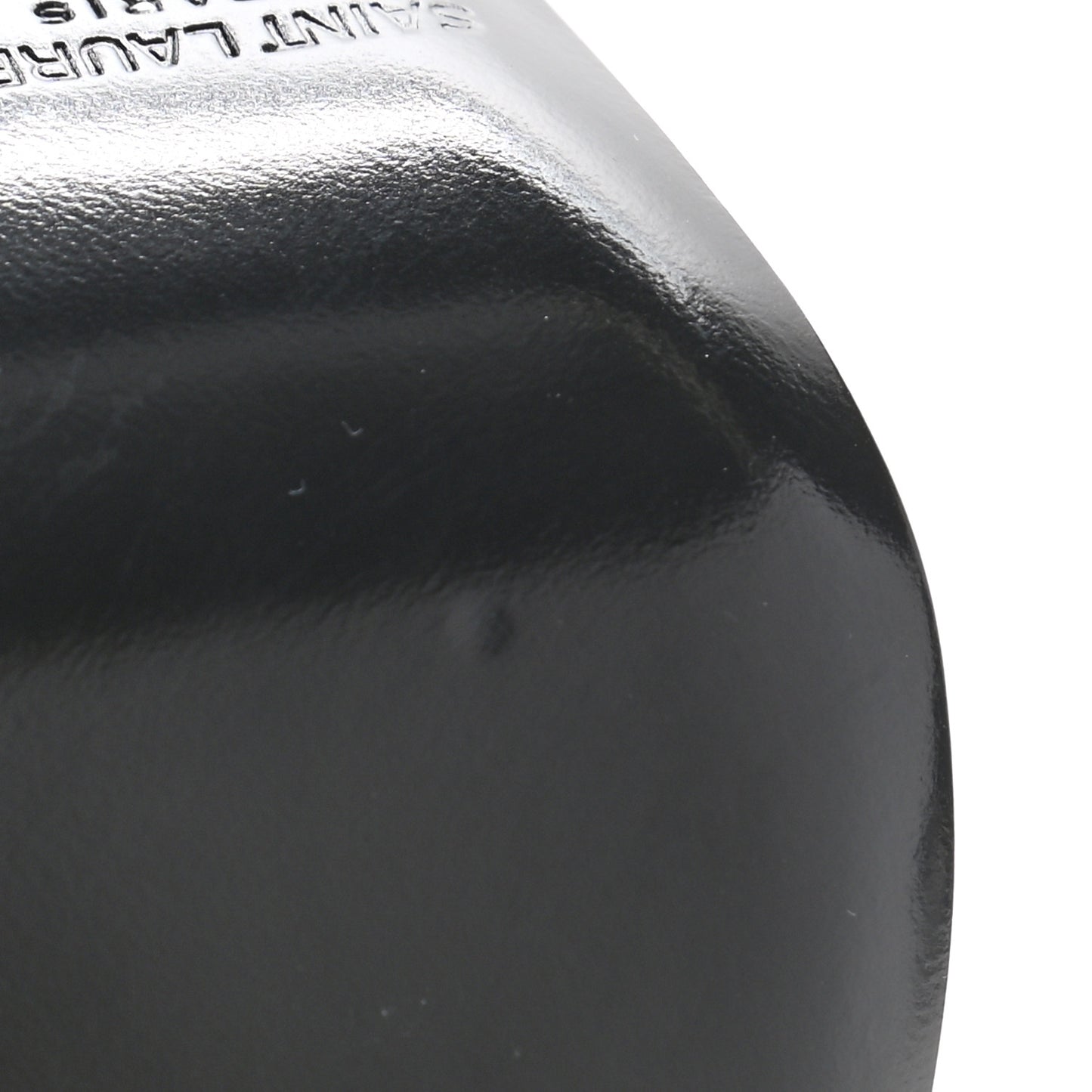 Patent Calfskin Teddy High Vamp 105 Pumps 36 Black