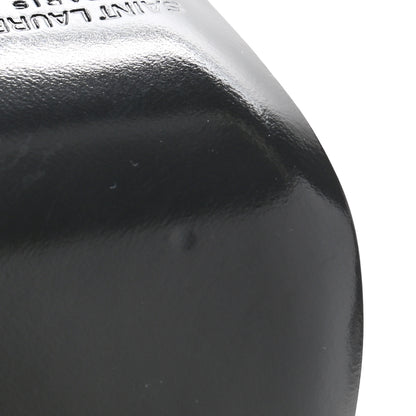 Saint Laurent Patent Calfskin Teddy High Vamp 105 Pumps 36 Black 10 of 11