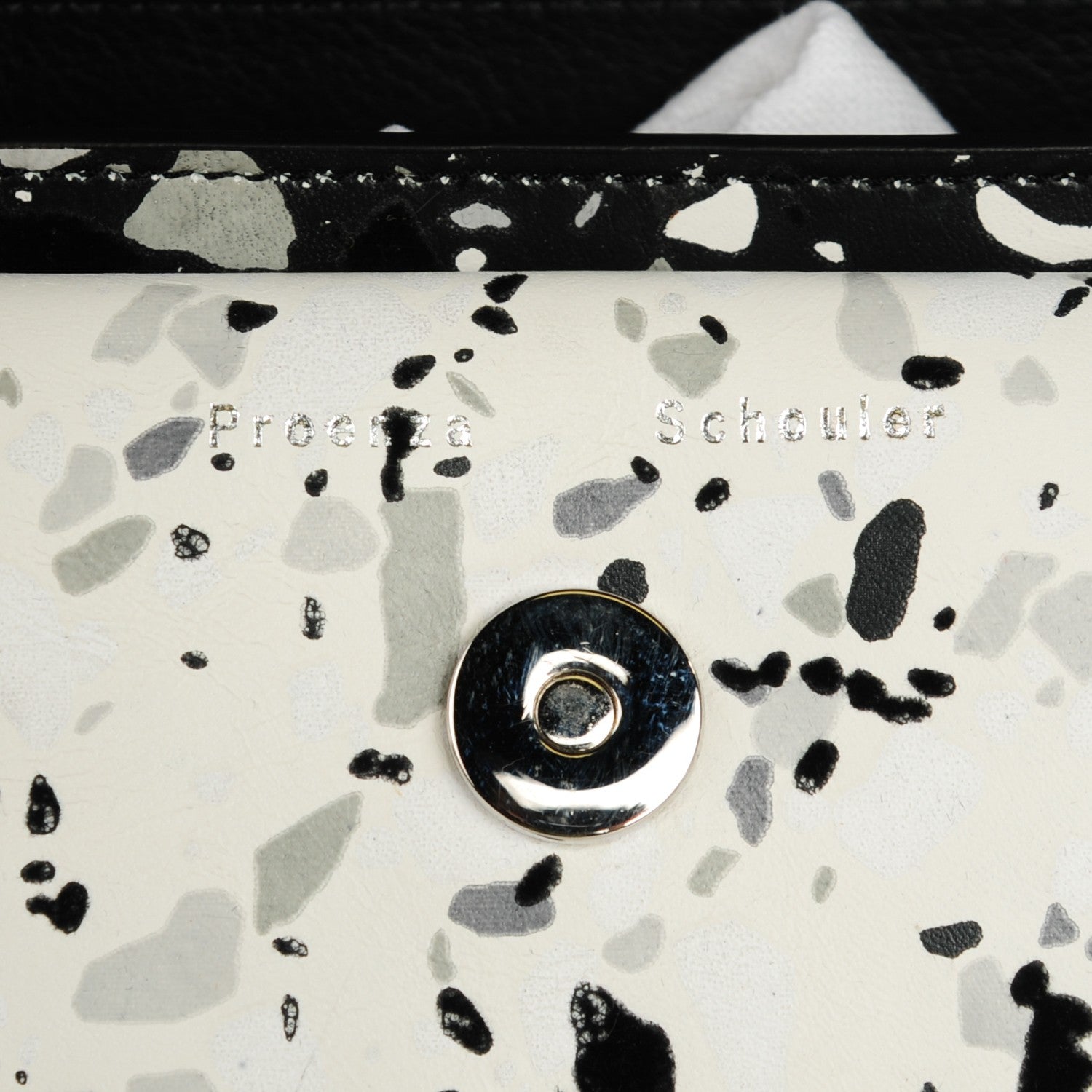 Proenza Schouler Mosaic Print Lambskin Mini PS11 Classic Shoulder Bag Mint Grey White 6 of 8