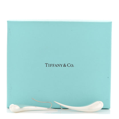 Tiffany Sterling Silver Elsa Peretti Teardrop Hoop Earrings 6 of 6