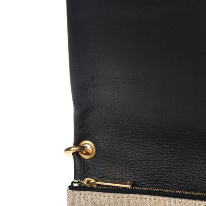 Celine Smooth Calfskin Linen Folded Cabas Black 13 of 13