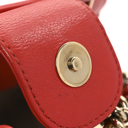 Chanel Grained Calfskin Stitched Mini Label Click Shopper Tote Red 11 of 14