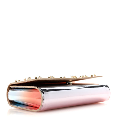 Christian Louboutin Mirror Degrade Spikes Loubinthesky Paloma Clutch Leche Gold 4 of 11