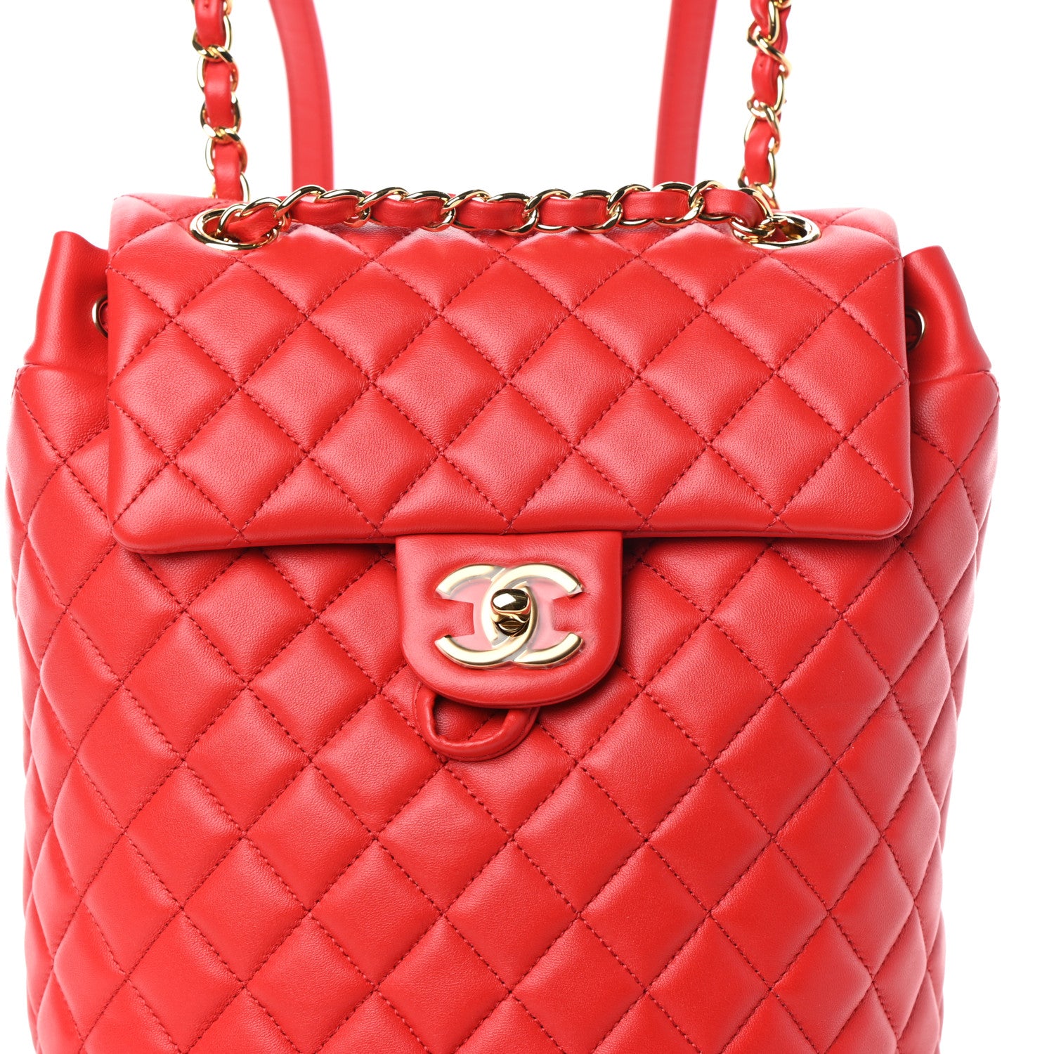Chanel Lambskin Quilted Small Urban Spirit Backpack Red 8 of 10