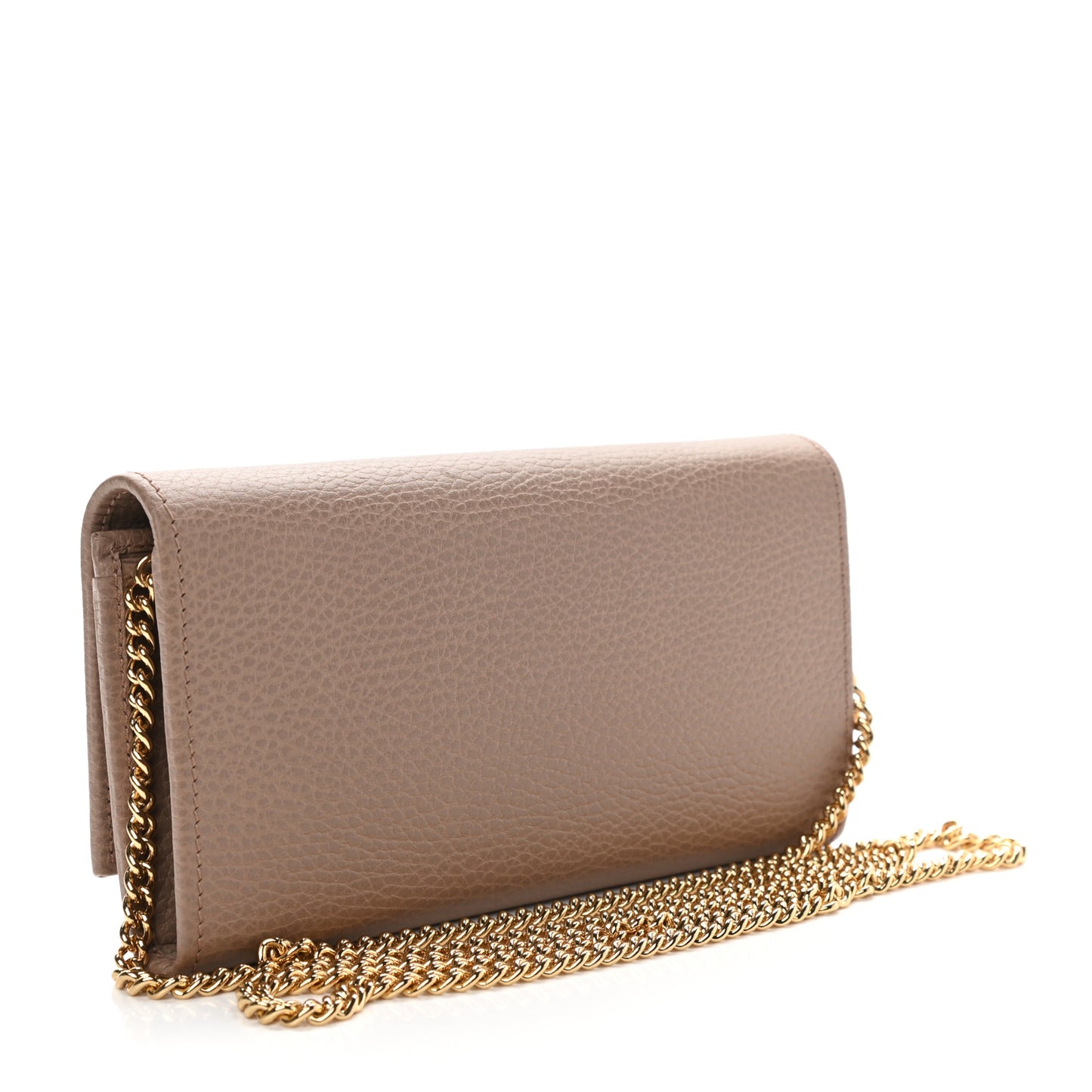 Dollar Calfskin Petite GG Marmont Wallet Chain Bag Porcelain Rose