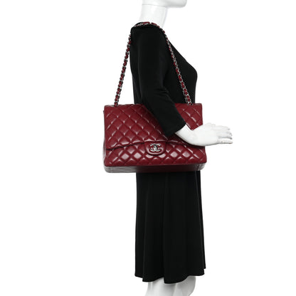 Chanel Caviar Quilted Maxi Single Flap Red 2 of 10