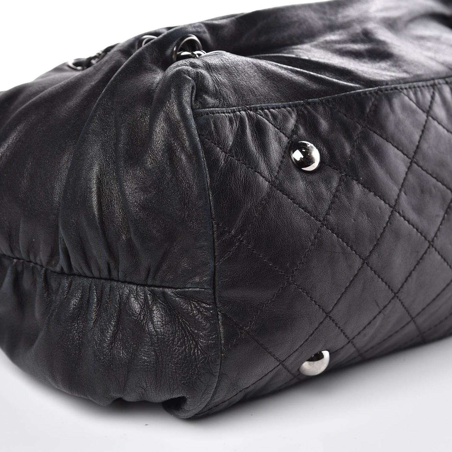 Lambskin Chain Shoulder Bag Black