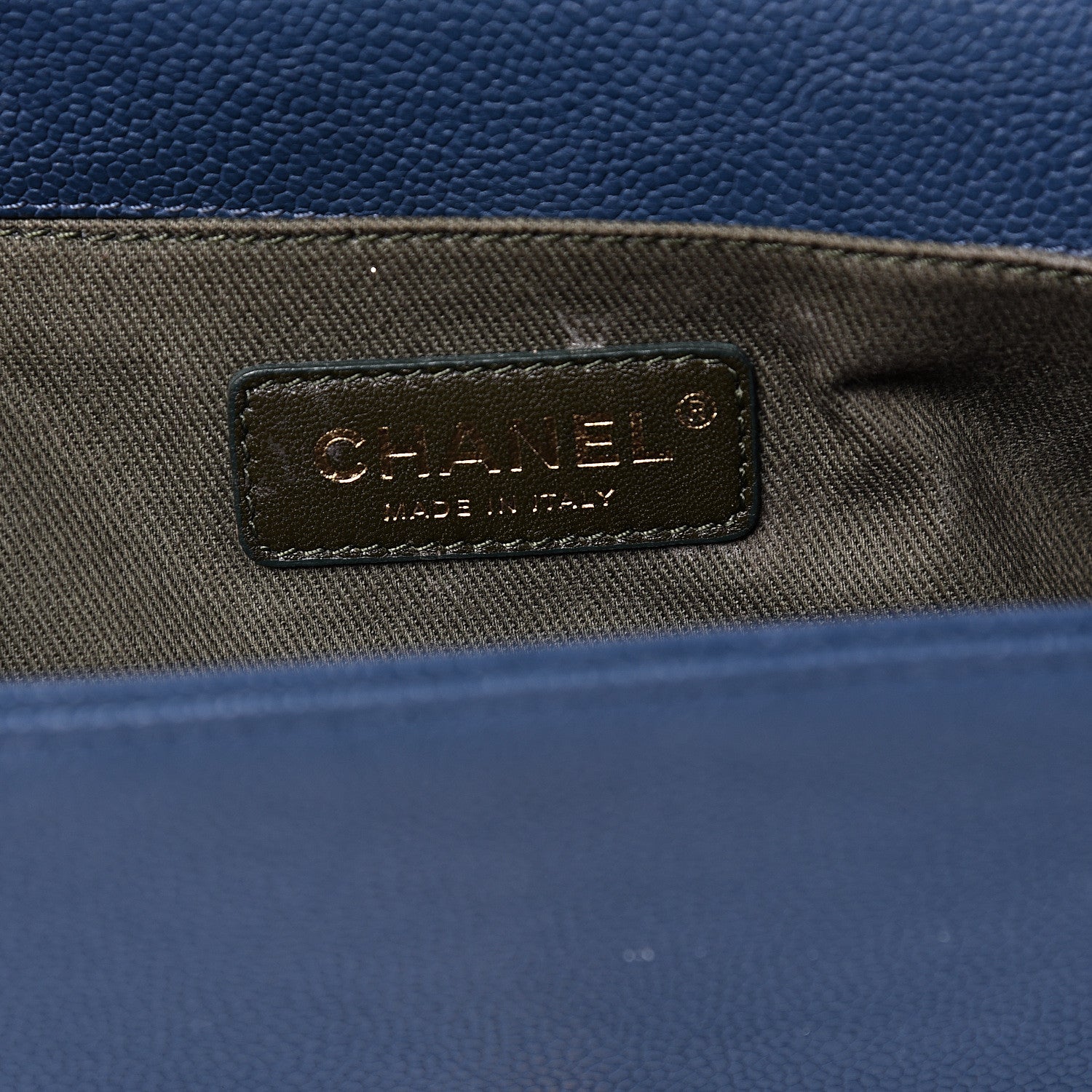 Chanel Caviar Quilted Medium Boy Flap Blue 5 of 14
