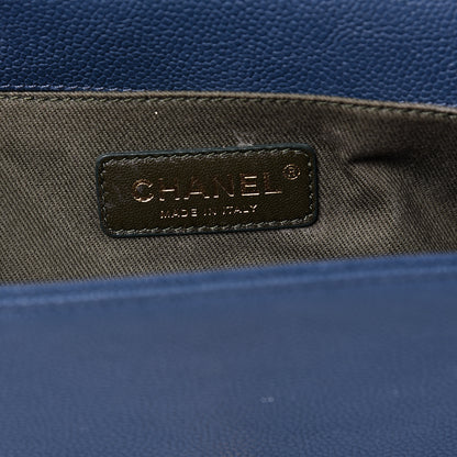 Chanel Caviar Quilted Medium Boy Flap Blue 5 of 14