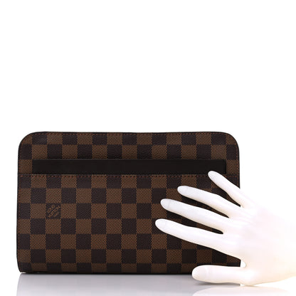Louis Vuitton Damier Ebene Pochette Saint Louis Clutch 3 of 9
