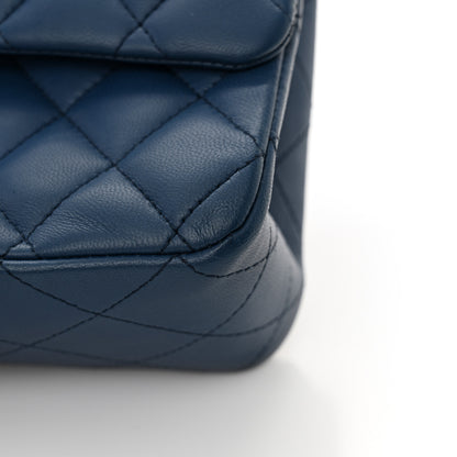 Chanel Lambskin Quilted Medium Double Flap Blue 13 of 13