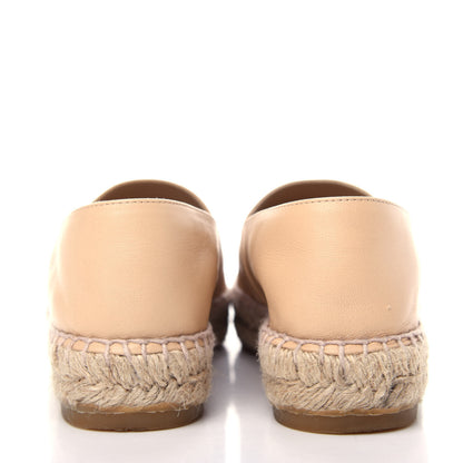 Chanel Lambskin CC Espadrilles 37 Beige Black 7 of 13