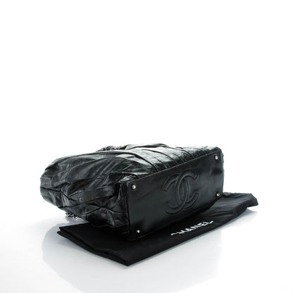 Chanel Glazed Calfskin Large Twisted Tote Black 4 of 7