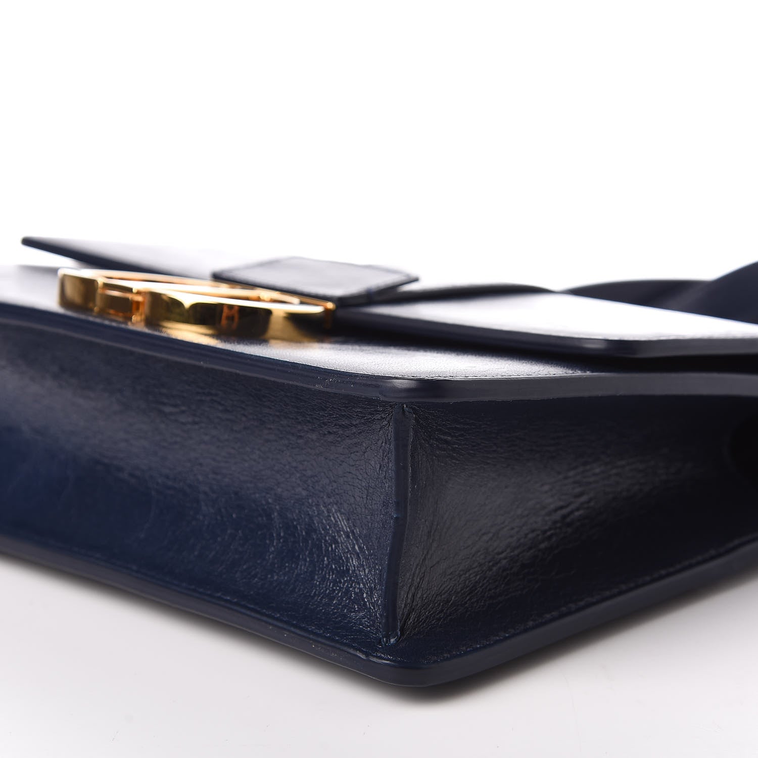 Christian Dior Shiny Crinkled Lambskin 30 Montaigne Flap Bag Indigo 7 of 13