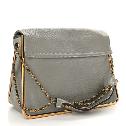 Chloe Grained Calfskin Medium Sally Flap Bag Grey 3 of 15