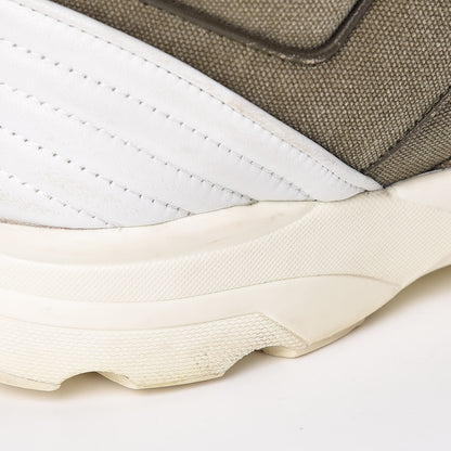 Chanel Canvas Mens Sneakers 44 Khaki 13 of 17