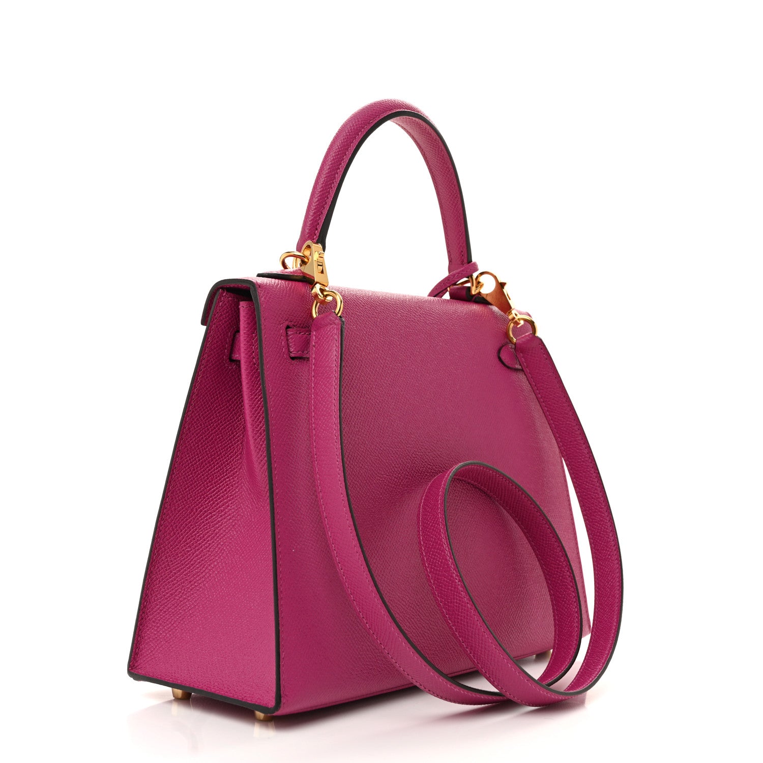 Hermes Epsom Horseshoe Kelly Sellier 25 Rose Pourpre Anemone 3 of 15