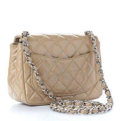 Chanel Patent Quilted Mini Square Flap Beige 3 of 11