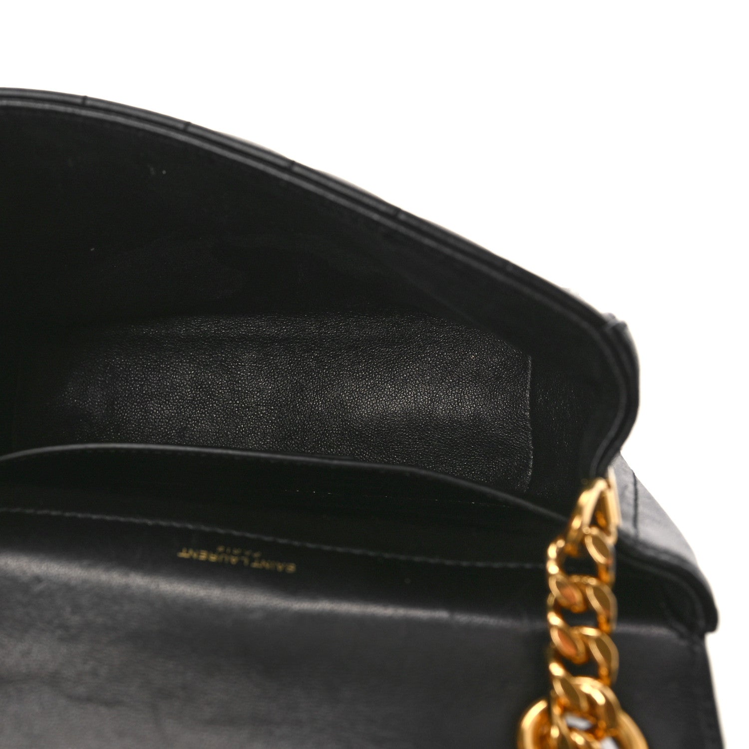 Saint Laurent Lambskin Matelasse Monogram Medium Vicky Chain Bag Black 5 of 10