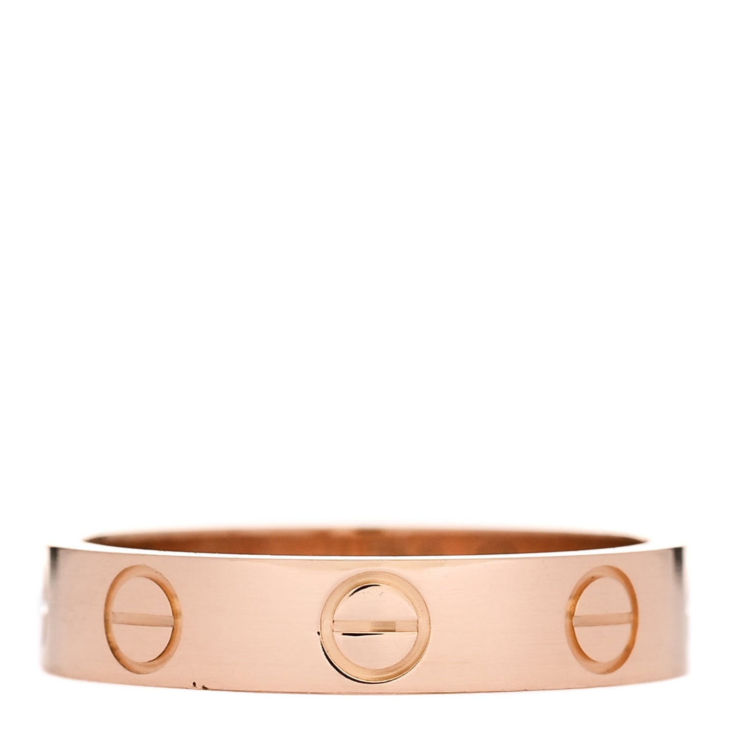 18K Pink Gold 3.5mm LOVE Wedding Band Ring 48 4.5