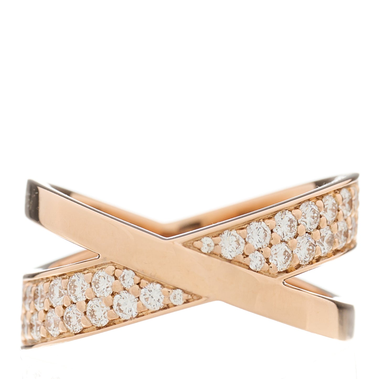 18K Rose Gold Diamond Atlas X Wide Ring 54 7